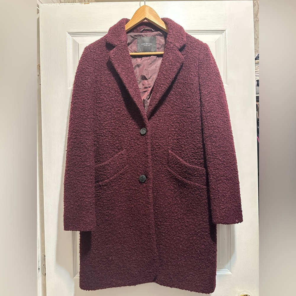 MARC NEW YORK Boucle Singe Breasted Button
Front Coat
